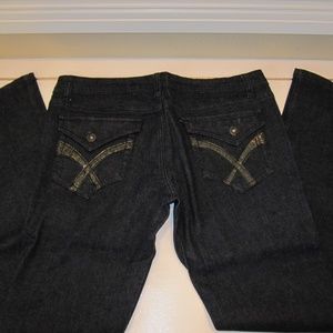 Dark blue bootcut jeans